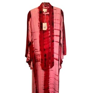Designer Carolina K silk look tie-dye caftan. Brand new with tags. Never worn.